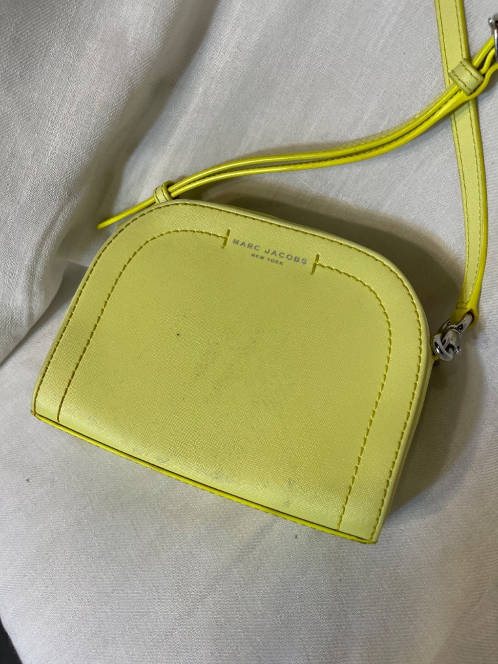 Marc Jacobs Neon Yellow Leather Crossbody Bag